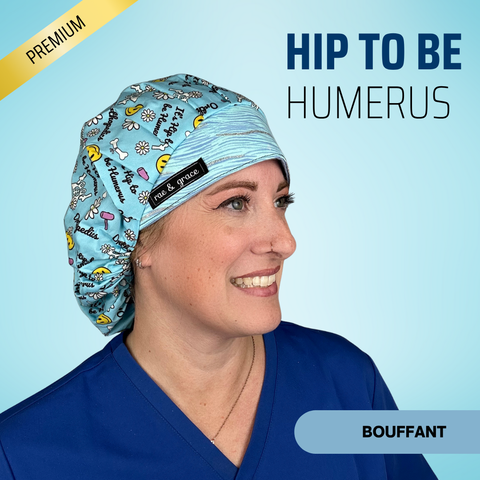 It's Hip To Be Humerus - Scrub Cap - rae & grace - Bouffant