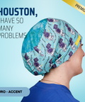 Houston I Have So Many Problems - Scrub Cap - rae & grace - Euro - Accent Top