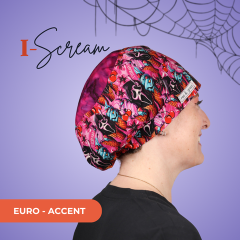 I Scream - Scrub Cap - rae & grace - Euro - Accent Top