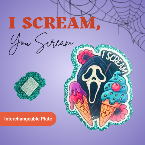 I Scream, You Scream - Badge Reel - rae & grace - Interchangeable Plate Only