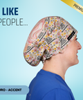 I Like People... - Scrub Cap - rae & grace - Euro - Accent Top