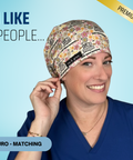 I Like People... - Scrub Cap - rae & grace - Euro - Matching Top