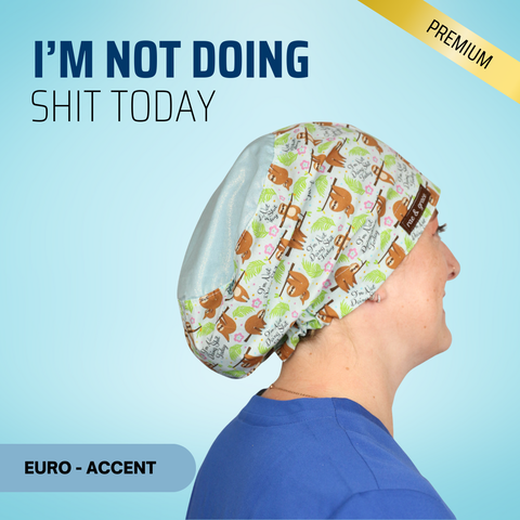 I'm Not Doing Shit Today - Scrub Cap - rae & grace - Euro - Accent Top