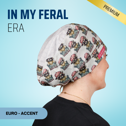 In My Feral Era - Scrub Cap - rae & grace - Euro - Accent Top