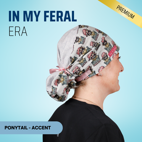 In My Feral Era - Scrub Cap - rae & grace - Ponytail - Accent Top