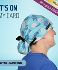 Its On My Card - Scrub Cap - rae & grace - Ponytail - Matching Top
