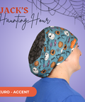 Jack’S Haunting Hour  - Scrub Cap - rae & grace - Euro - Accent Top