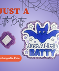 Just A Little Batty - Badge Reel - rae & grace - Interchangeable Plate Only