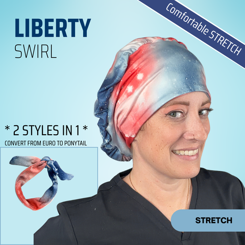 Liberty Swirl - Scrub Cap - rae & grace - Stretch