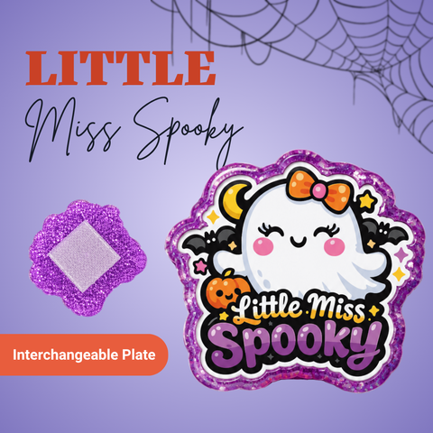 Little Miss Spooky - Badge Reel - rae & grace - Interchangeable Plate Only