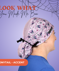 Look What You Made Me Boo - Scrub Cap - rae & grace - Ponytail - Accent Top