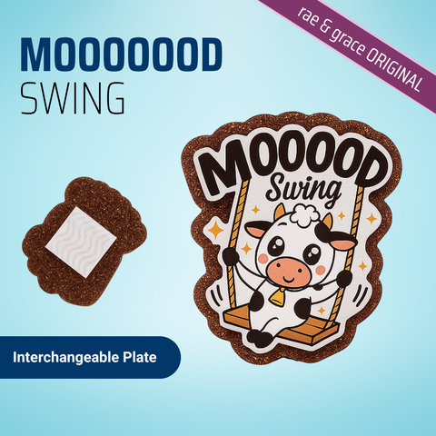 MOOOOOD Swing - Badge Reel - rae & grace - Interchangeable Plate Only