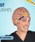 Hot Flashes Make Me Hormotional - Scrub Cap - rae & grace - Euro - Matching Top