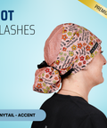 Hot Flashes Make Me Hormotional - Scrub Cap - rae & grace - Ponytail - Accent Top