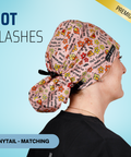 Hot Flashes Make Me Hormotional - Scrub Cap - rae & grace - Ponytail - Matching Top