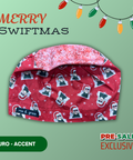 Merry Swiftmas - Scrub Cap - rae & grace - Euro - Accent Top