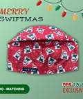 Merry Swiftmas - Scrub Cap - rae & grace - Euro - Matching Top