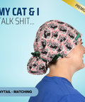 My Cat And I... - Scrub Cap - rae & grace - Ponytail - Matching Top