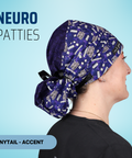 Neuro Patties - Scrub Cap - rae & grace - Ponytail - Accent Top