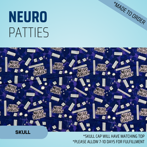Neuro Patties - Scrub Cap - rae & grace - Skull Cap - *Made to order