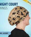Night Court Wings - Scrub Cap - rae & grace - Euro - Accent Top