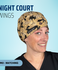 Night Court Wings - Scrub Cap - rae & grace - Euro - Matching Top
