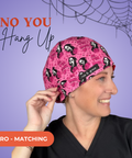 No You Hang Up - Scrub Cap - rae & grace - Euro - Matching Top