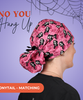 No You Hang Up - Scrub Cap - rae & grace - Ponytail - Matching Top