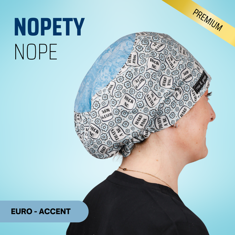 Nopety Nope - Scrub Cap - rae & grace - Euro - Accent Top