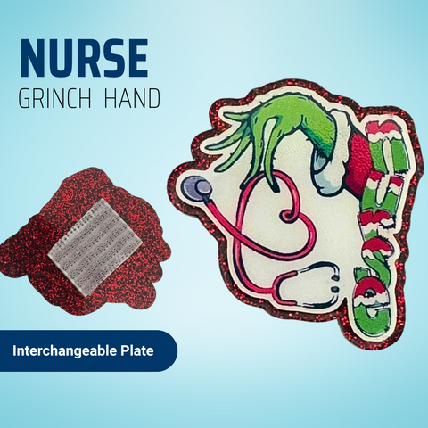 Nurse Grinch Hand - Badge Reel