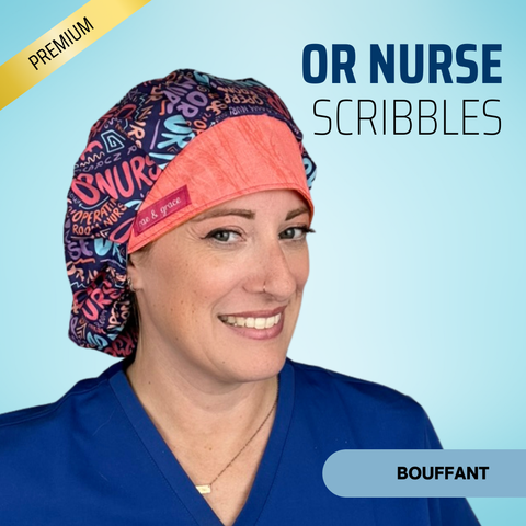 OR Nurse Scribbles - Scrub Cap - rae & grace - Bouffant