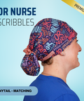 OR Nurse Scribbles - Scrub Cap - rae & grace - Ponytail - Matching Top