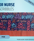OR Nurse Scribbles - Scrub Cap - rae & grace - Pixie - Made to order Please allow 7-10 days for fulfillment.