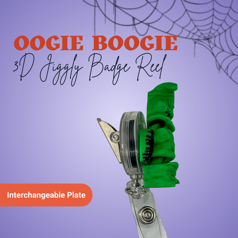 Oogie Boogie - 3D Jiggly - Badge Reel - rae & grace - Interchangeable Plate Only