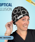 Optical Illusion - Scrub Cap - rae & grace - Euro - Matching Top