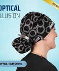Optical Illusion - Scrub Cap - rae & grace - Ponytail - Matching Top
