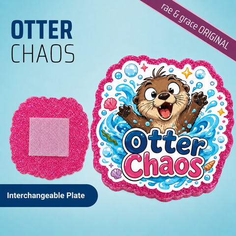 Otter Chaos - Badge Reel - rae & grace - Interchangeable Plate Only