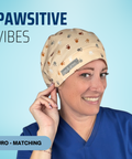 Pawsitive Vibes - Scrub Cap - rae & grace - Euro - Matching Top