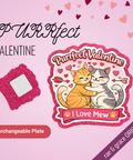 PURRfect Valentine - Badge Reel - rae & grace - Interchangeable Plate Only
