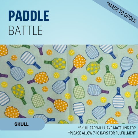 Paddle Battle - Scrub Cap - rae & grace - Skull Cap - *Made to order