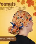 Peanuts Pumpkin Patch - Scrub Cap - rae & grace - Ponytail - Matching Top