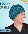 Plastics Scribbles - Scrub Cap - rae & grace - Euro - Matching Top
