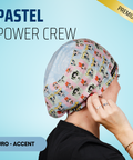Pastel Power Crew - Scrub Cap - rae & grace - Euro - Accent Top