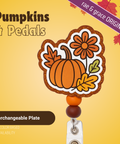 Pumpkins & Pedals - Badge Reel - rae & grace - Permanent/Beads