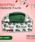 Resting Grinch Face - Scrub Cap - rae & grace - Euro - Accent Top