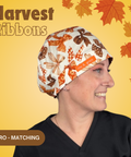 Harvest Ribbons - Scrub Cap - rae & grace - Euro - Matching Top