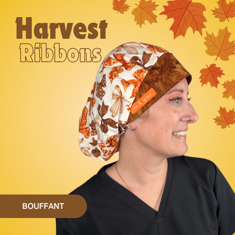 Harvest Ribbons - Scrub Cap - rae & grace - Bouffant
