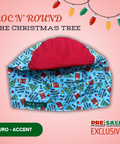 Roc N Round The Christmas Tree - Scrub Cap - rae & grace - Euro - Accent Top