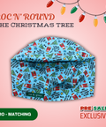 Roc N Round The Christmas Tree - Scrub Cap - rae & grace - Euro - Matching Top