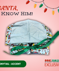 Santa I Know Him - Scrub Cap - rae & grace - Ponytail - Accent Top
